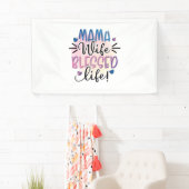 Moeder Gift Mama Wife Gezegd Leven Spandoek (Insitu)