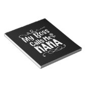 Moeder Gift My Boss roept me Nana op Notitieblok (Schuin)