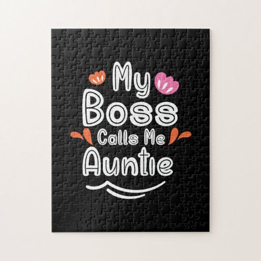 Moeder Gift My Boss roept me tante op Legpuzzel (Verticaal)