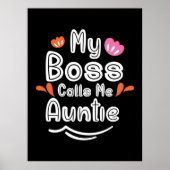 Moeder Gift My Boss roept me tante op Poster (Voorkant)