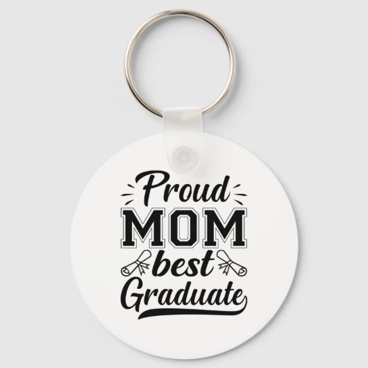 Moeder Gift Proud Mam Best Afstuderen Sleutelhanger (Voorkant)