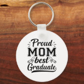 Moeder Gift Proud Mam Best Afstuderen Sleutelhanger (Voorkant)