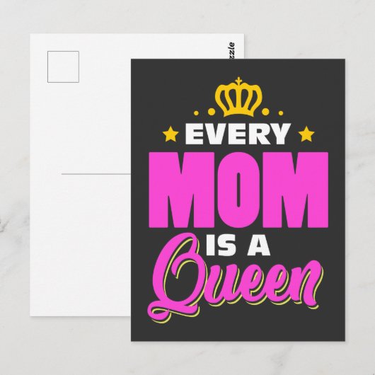 Moeder Gift Queen Moederdag Briefkaart (Voorkant / Achterkant)