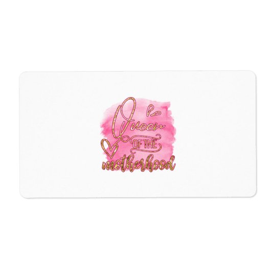 Moeder Gift Queen of the Motherhood Etiket (Voorkant)