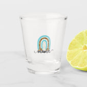 Moeder Gift Rainbow Leopard Mama Shot Glas (Voorkant)