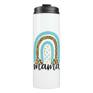 Moeder Gift Rainbow Leopard Mama Thermosbeker