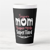 Moeder Gift Super Ma Super Wife Latte Mok (Voorkant)