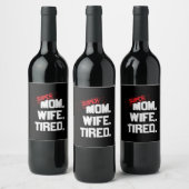 Moeder Gift Super Mam en Supervrouw Wijn Etiket (Flessen)