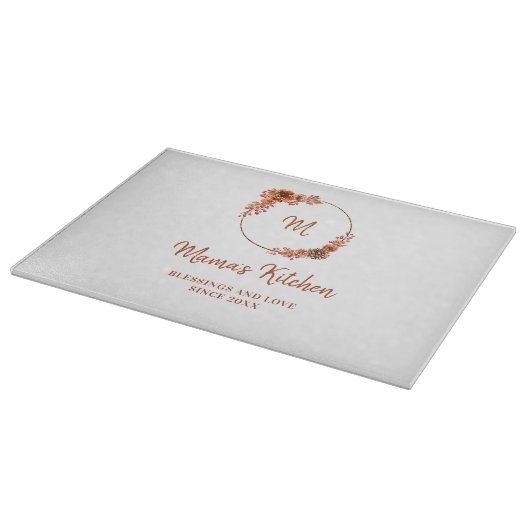 Moeder Gift Thanksgiving Oogst Gouden Krans Monogr Snijplank (Hoek)