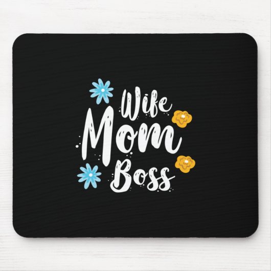 Moeder Gift Wife mama Boss Muismat (Voorkant)