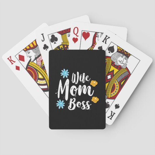 Moeder Gift Wife mama Boss Pokerkaarten (Achterkant)