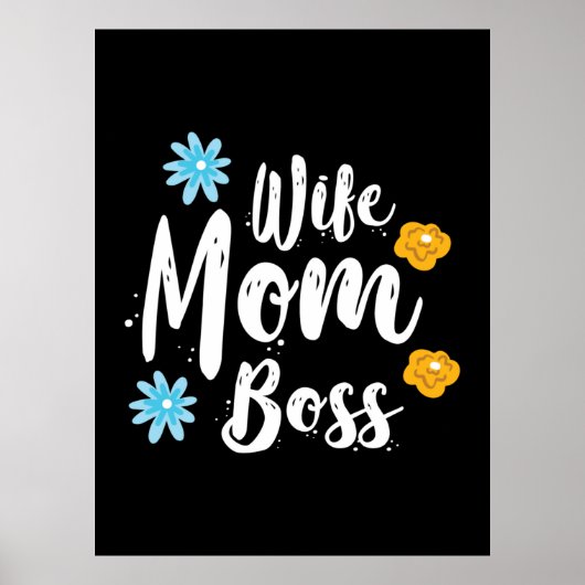 Moeder Gift Wife mama Boss Poster (Voorkant)