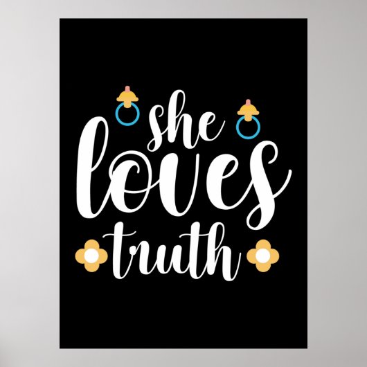 Moeder Gift ze houdt van waarheid Poster (Voorkant)