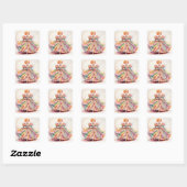 MOEDER GINGER Notenkraker Ballet Vierkante Sticker (Vel)