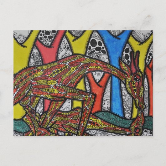 Moeder Giraffe Briefkaart (Voorkant)