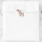 Moeder Giraffe Dier Schattige Baby shower Hart Sticker (Tas)