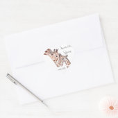 Moeder Giraffe Dier Schattige Baby shower Hart Sticker (Envelop)