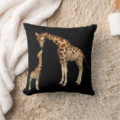 Moeder Giraffe en Baby Giraffe Kussen (Deken)