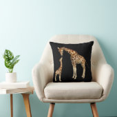 Moeder Giraffe en Baby Giraffe Kussen (Stoel)