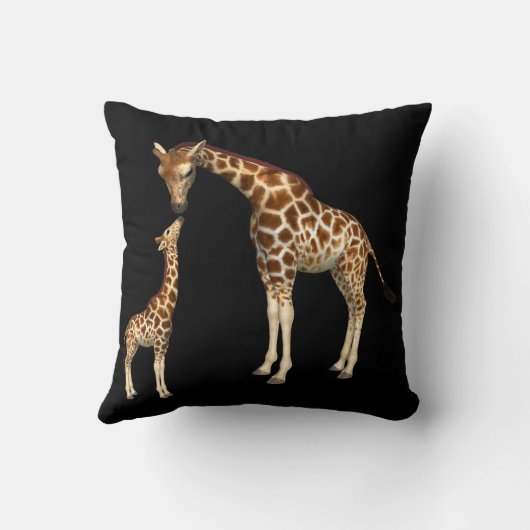 Moeder Giraffe en Baby Giraffe Kussen (Achterkant)