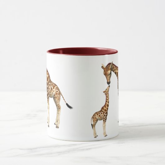 Moeder Giraffe en Baby Giraffe Mok (Midden)