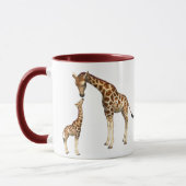 Moeder Giraffe en Baby Giraffe Mok (Links)
