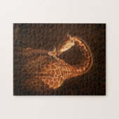 Moeder Giraffe en Baby Legpuzzel (Horizontaal)