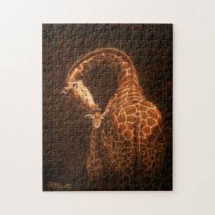 Moeder Giraffe en Baby Legpuzzel