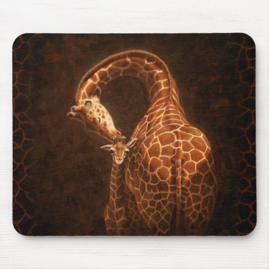 Moeder Giraffe en Baby Muismat (Voorkant)