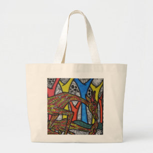 Moeder Giraffe Grote Tote Bag