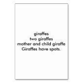 Moeder Giraffe Leeskaarten voor volwassenen Kaart (Achterkant)