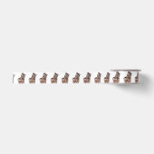 Moeder Giraffe met Baby Giraffe Satijnen Lint (Voorkant)