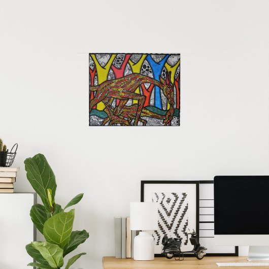 Moeder Giraffe Poster (Thuiskantoor)