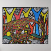 Moeder Giraffe Poster (Voorkant)