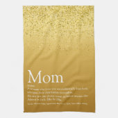 Moeder Glitter Cadeau Definitie Quote Theedoek (Verticaal)