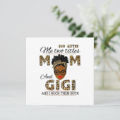 Moeder God gaf mama en Gigi Birthday Kaart (Staand voorkant)