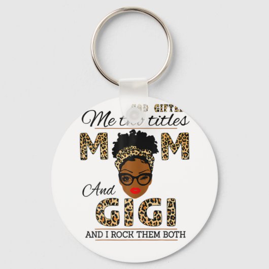 Moeder God gaf mama en Gigi Birthday Sleutelhanger (Voorkant)