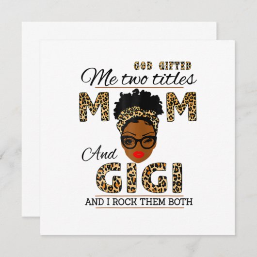 Moeder God Geschonken Moeder En Gigi Verjaardag Kaart (Voorkant / Achterkant)