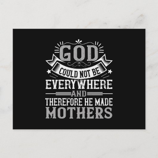 Moeder - God kon niet overal zijn Briefkaart (Voorkant)