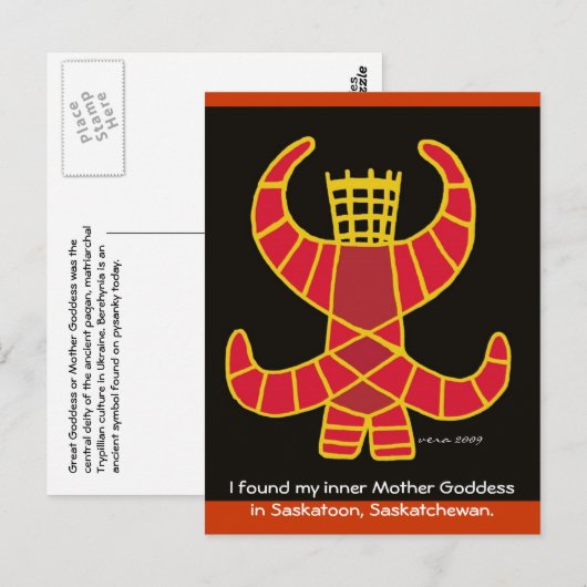 Moeder Goddess Berehynia door Vera Trembach Briefkaart (Voorkant / Achterkant)