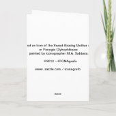 Moeder Gods Glykophilousa – Icon Wenskaart Feestdagen Kaart (Achterkant)