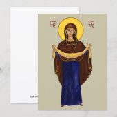 Moeder Gods icoon (2) (groot Bedankkaart (Voorkant / Achterkant)