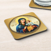 Moeder Gods, maagd Maria Bier Onderzetter (Linkerzijde)
