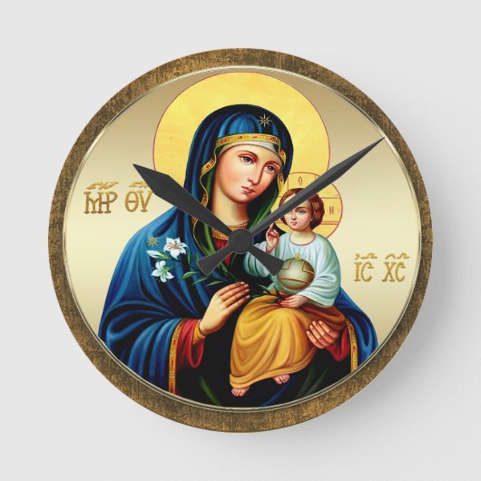 Moeder Gods, maagd Maria Ronde Klok (Voorkant)