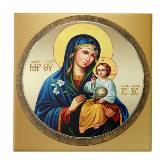 Moeder Gods, maagd Maria Tegeltje (Voorkant)