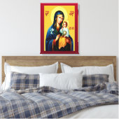 Moeder Gods nieuw rood Canvas Afdruk (Insitu (Slaapkamer))