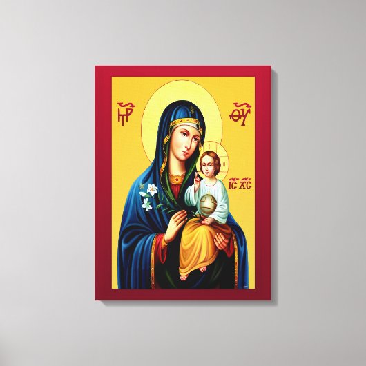 Moeder Gods nieuw rood Canvas Afdruk (Voorkant)