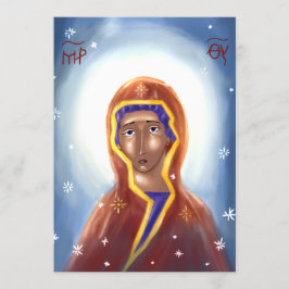 Moeder Gods Papier Icoon Kaart
