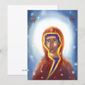 Moeder Gods Papier Icoon Kaart (Voorkant / Achterkant)