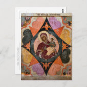 Moeder Gods van de brandende Struik Orthodox Icoon Briefkaart (Voorkant / Achterkant)